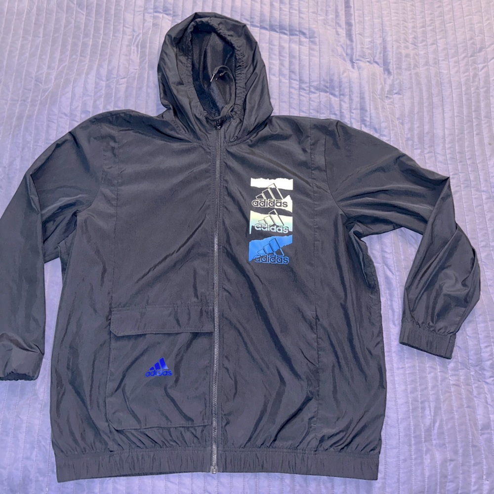 Adidas Windbreaker- Navy - Big Pocket